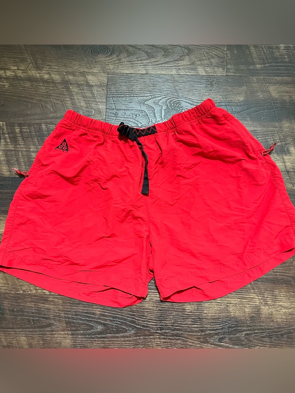 Nike ACG trail 6” CU8891-657 red belted nylon outdoor shorts gorpcore 2XL